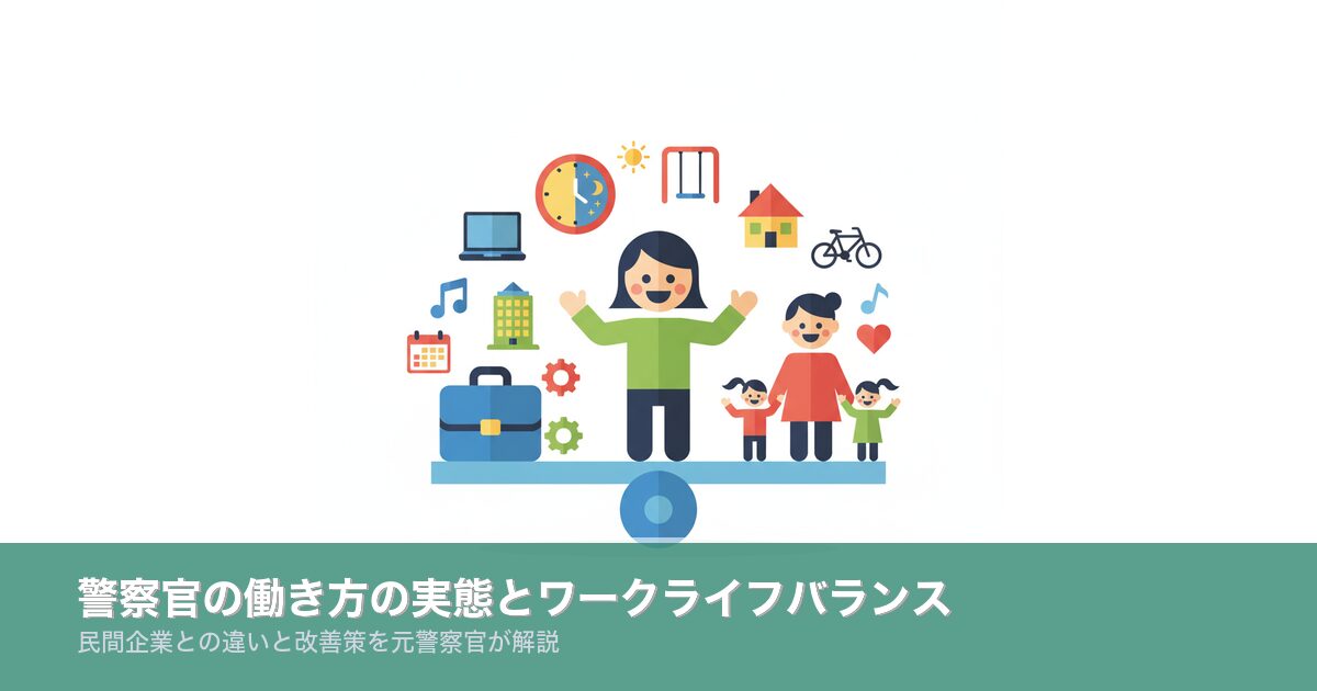 警察官の働き方の実態とワークライフバランスのアイキャッチ画像