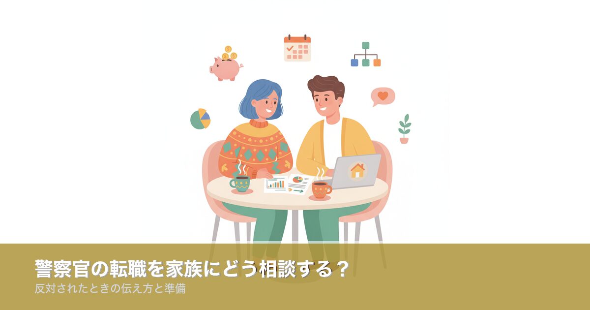 警察官の転職を家族に相談する方法のアイキャッチ画像