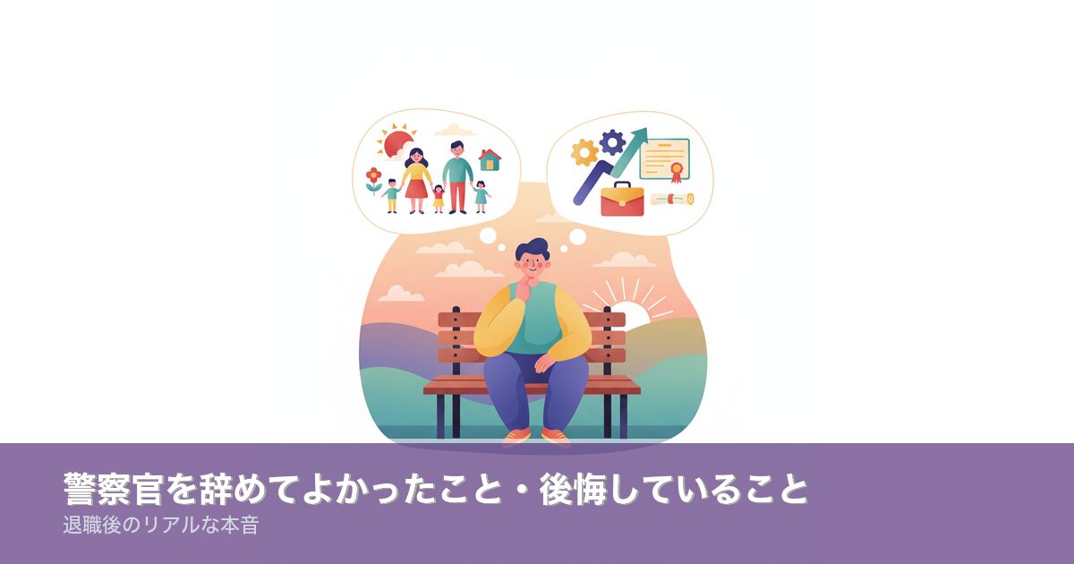 警察官を辞めてよかったこと後悔していることのアイキャッチ画像