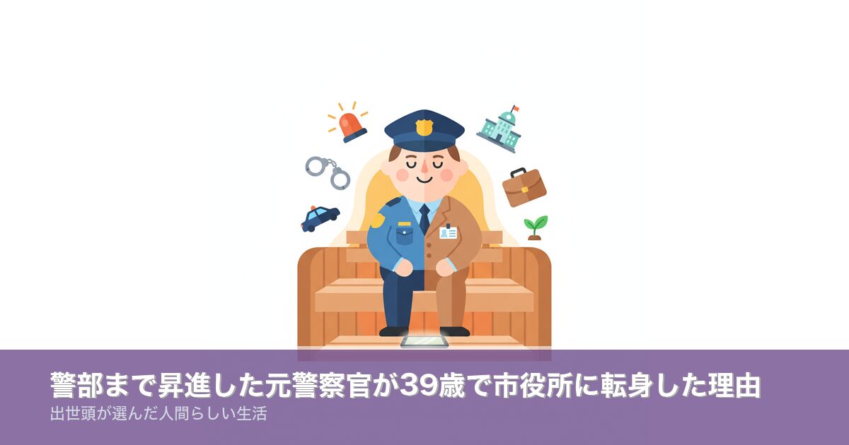 警部まで昇進した元警察官が39歳で市役所に転身した理由のアイキャッチ画像