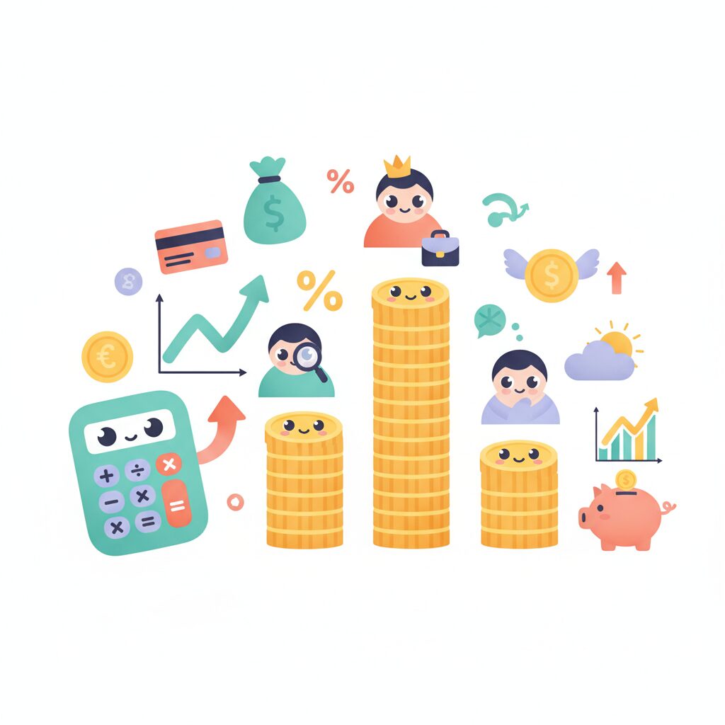 年齢別の年収比較データのイラスト