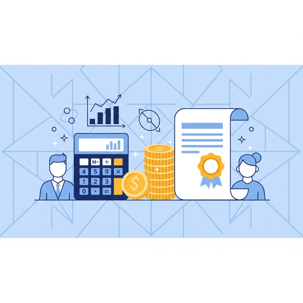 退職金と年金のイメージイラスト