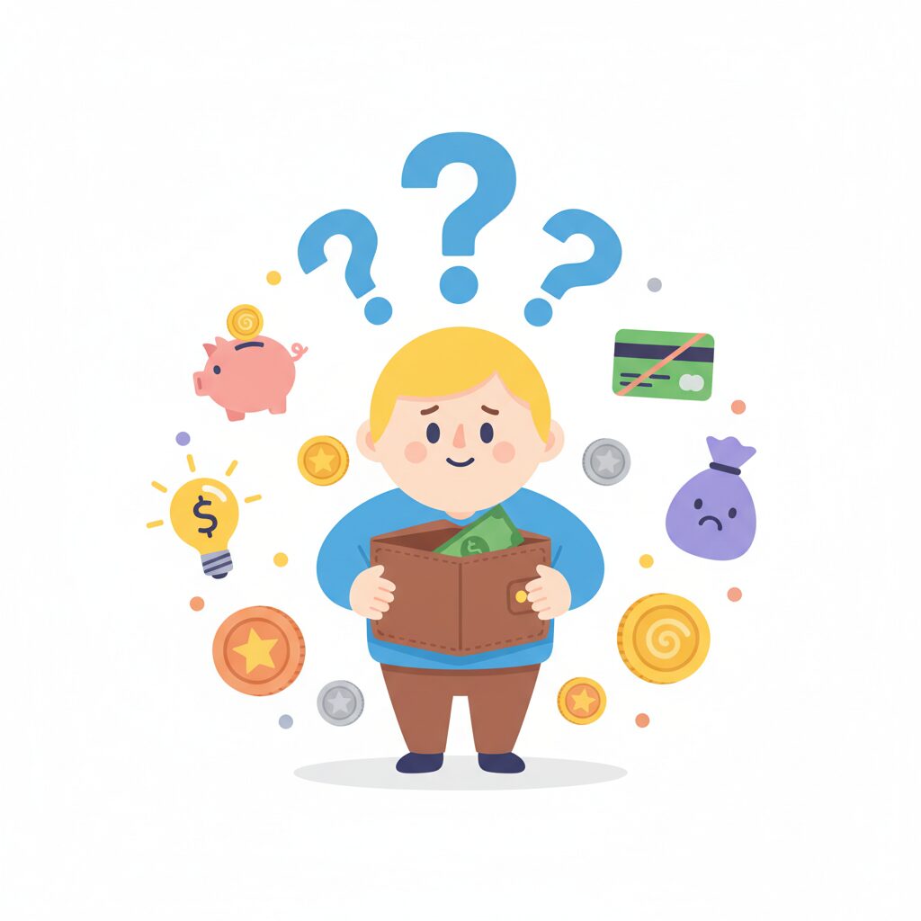 安定収入がなくなる不安のイラスト