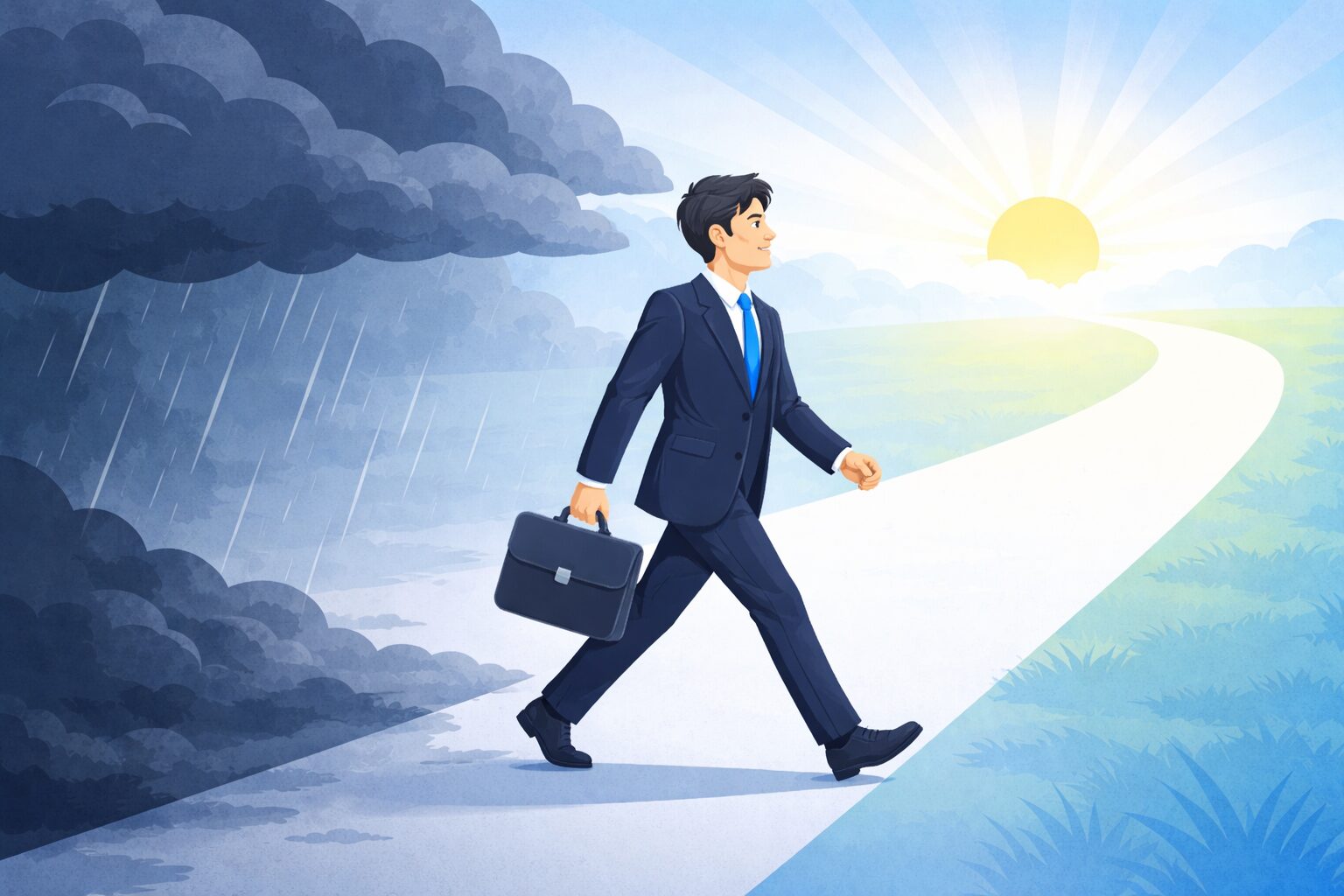 警察官を辞めることは逃げではないことを示すイラスト