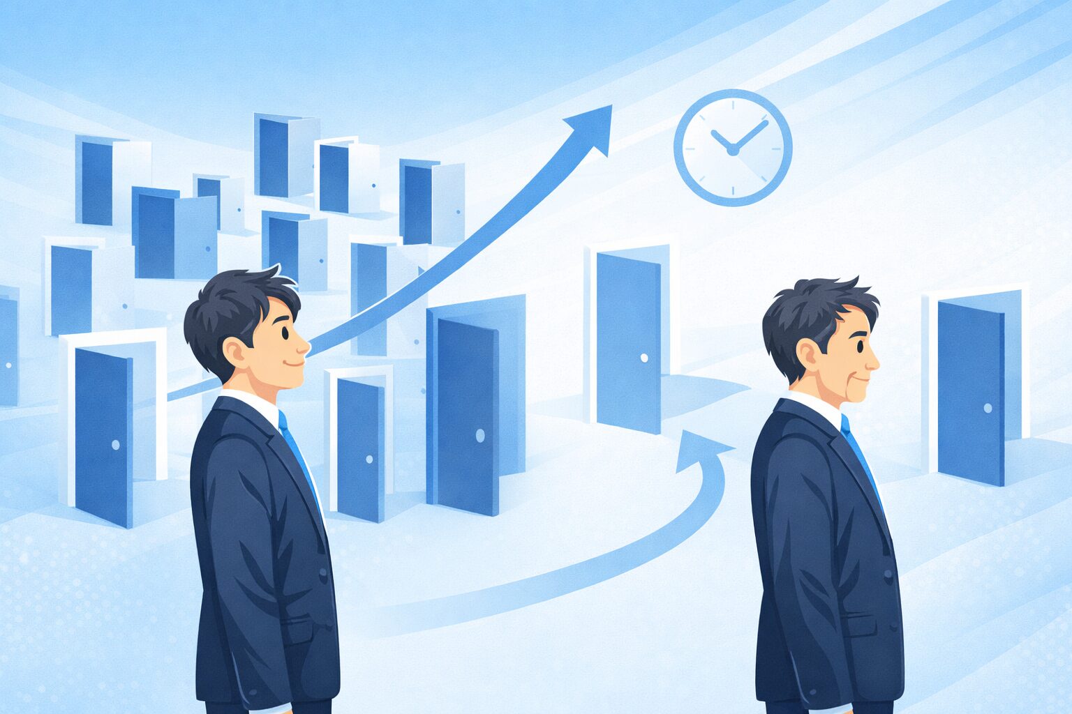 若いうちの転職が有利であることを示すイラスト